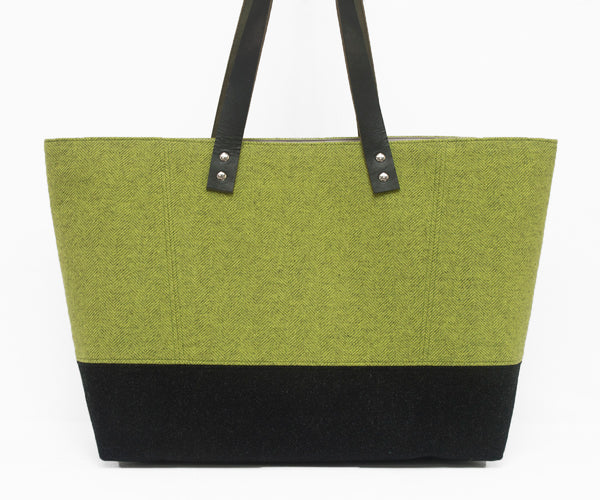 Large Rectangular Tote in Granny Smith Apple Green