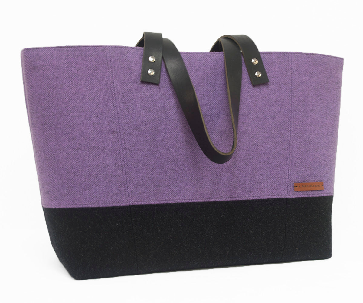 Large Rectangular Tote in Wisteria – kmaccollbags