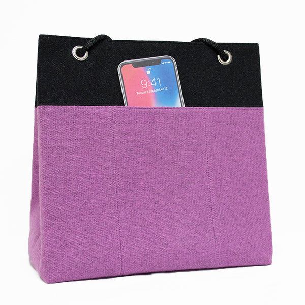 Medium Square Tote in Lilac